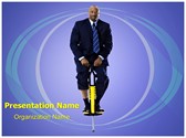 Businessman Pogo Stick Template