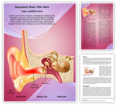 Swimmer Ear Infection Editable Word Template