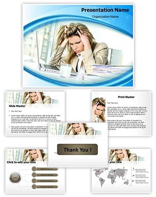 Workplace Stress Editable PowerPoint Template