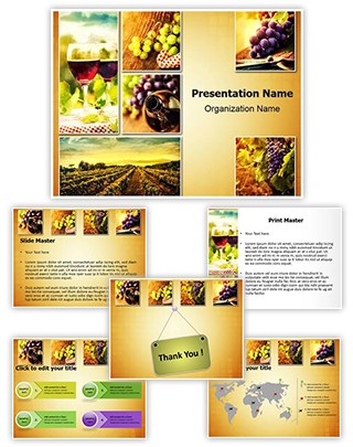Wine Montage Editable PowerPoint Template