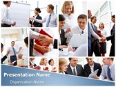 Businesspeople Teamwork Editable PowerPoint Template