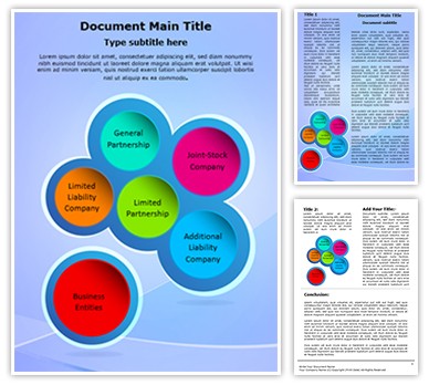 Business Entities Editable Word Template