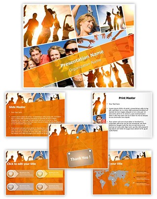 Collage Leisure Activities Editable PowerPoint Template