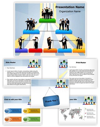 Organisation Hierarchy Editable PowerPoint Template
