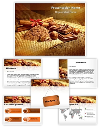 Delicious Cocoa Chocolate Editable PowerPoint Template