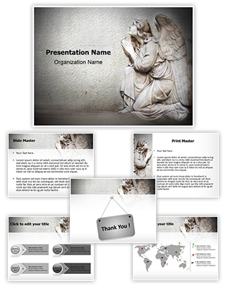 Guardian Christian Angel Editable PowerPoint Template