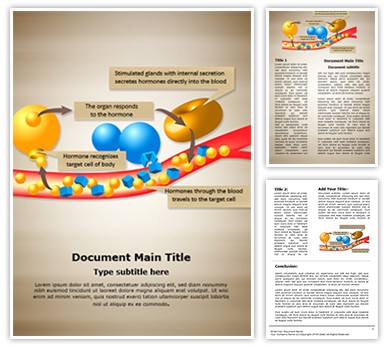 Hormone Glands Enzymes Editable Word Template