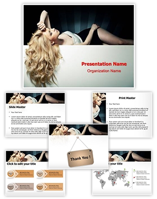 Hairstyle Hair Salon Editable PowerPoint Template