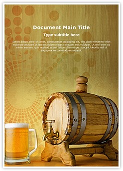 Beer and barrel Editable Word Template