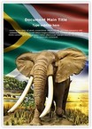 African Elephant Editable Template