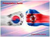 South Korea North Korea Editable PowerPoint Template