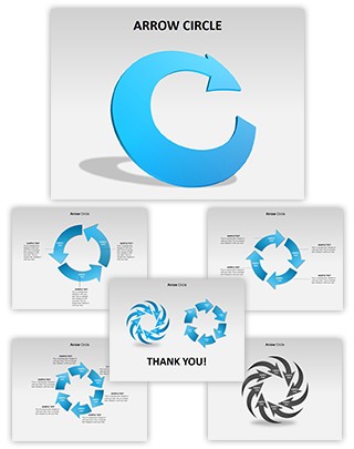 Arrow Circle Editable PowerPoint Template