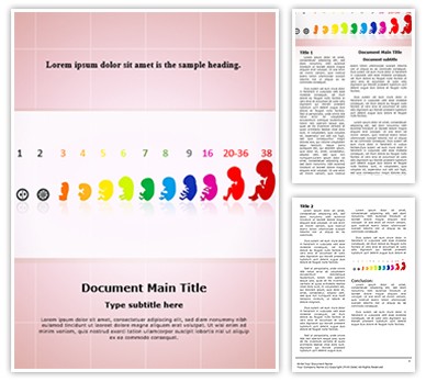 Fetus Stages Editable Word Template