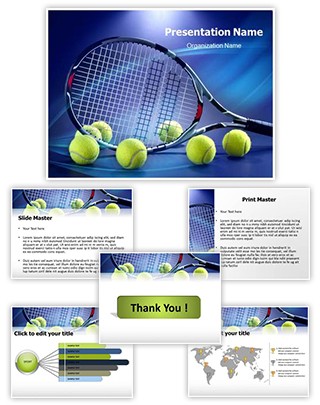 Tennis Racket Editable PowerPoint Template