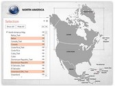 North America Map Editable PowerPoint Template