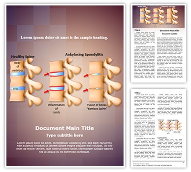 Spine Ankylosing Spondylitis Editable Word Template