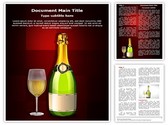 Glass and Champagne Bottle Template