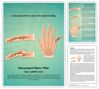 Orthopedic Finger Dislocation Editable Word Template