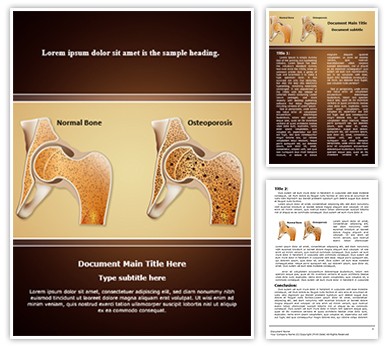 Osteopathy Osteoporosis Editable Word Template
