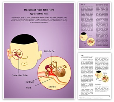 Otitis Media Eustachian Editable Word Template