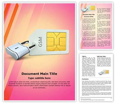 Sim Card Lock Editable Word Template