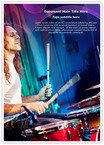 Playing Drums Editable Template