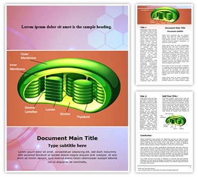 Photosynthesis Chloroplast Editable Word Template