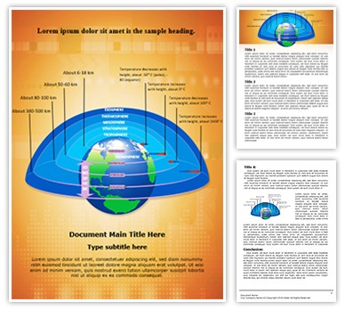 Earth Atmosphere Layers Editable Word Template