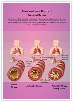 Illustration Pathology of Asthma