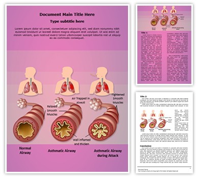 Illustration Pathology of Asthma Editable Word Template