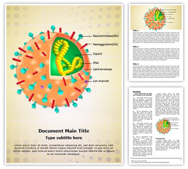 Influenza Virion Structure Editable Word Template