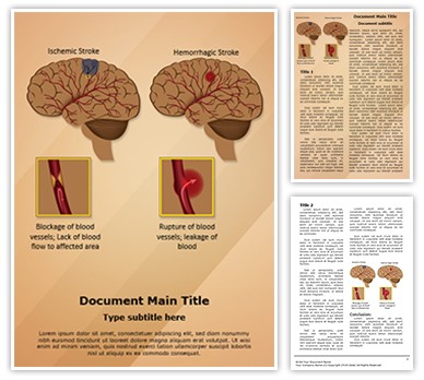 Ischemic Hemorrhagic Brain Stroke Editable Word Template