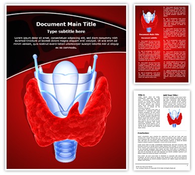 Thyroid Gland Goiter Editable Word Template