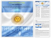 Argentina flag Editable PowerPoint Template