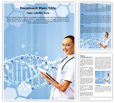 DNA Helix Editable Word Template