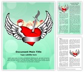 Love Heart Background Editable PowerPoint Template