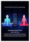 Meditation Position And Chakras Editable Template