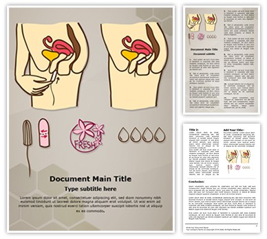 Menstruation Cotton Tampon Editable Word Template