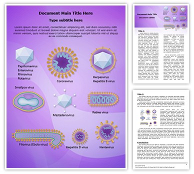 Morphology Viruses Editable Word Template