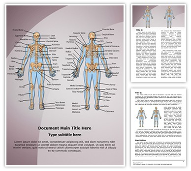 Human Bony System Editable Word Template