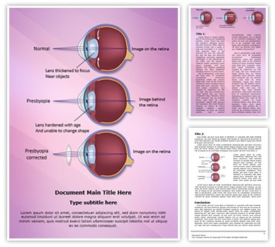 Optometrist Presbyopia Editable Word Template