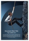 Climbing Businessman Editable Template