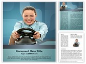 Game Steering Wheel Editable PowerPoint Template