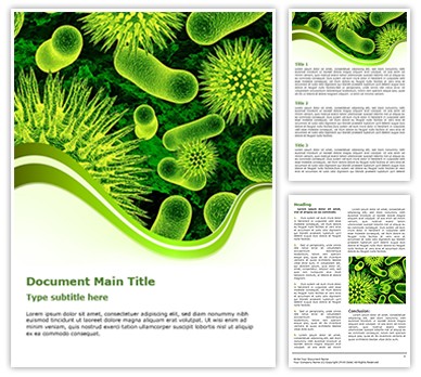 Bacteria cells Editable Word Template