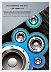 Music Speakers Background Editable Template