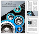 Music Speakers Background Editable PowerPoint Template