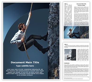 Climbing Businessman Editable Word Template