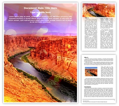 Desert River Editable Word Template