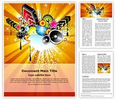 Retro Disco Party Abstract Editable PowerPoint Template