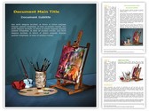 Canvas Painting Editable PowerPoint Template